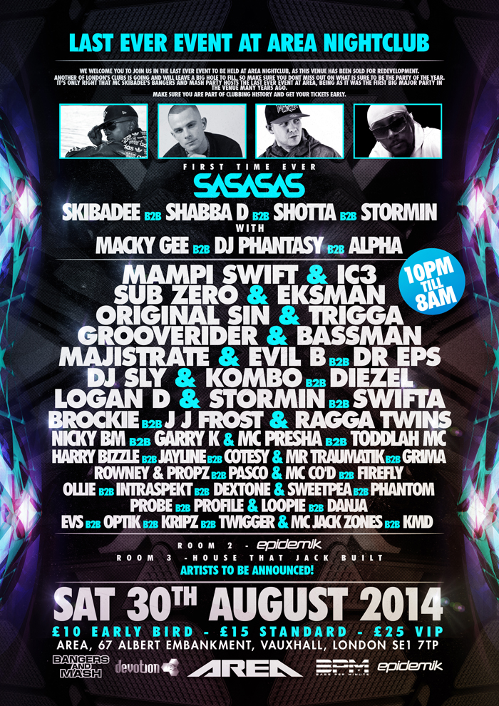 Bangers & Mash : Last event at Area