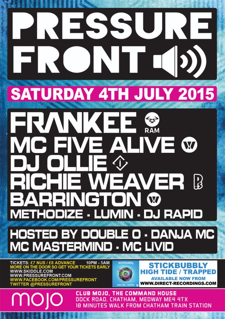 PRESSURE FRONT >> FRANKEE [RAM RECORDS] | MC FIVE ALIVE | DJ OLLIE | RICHIE WEAVER & MORE